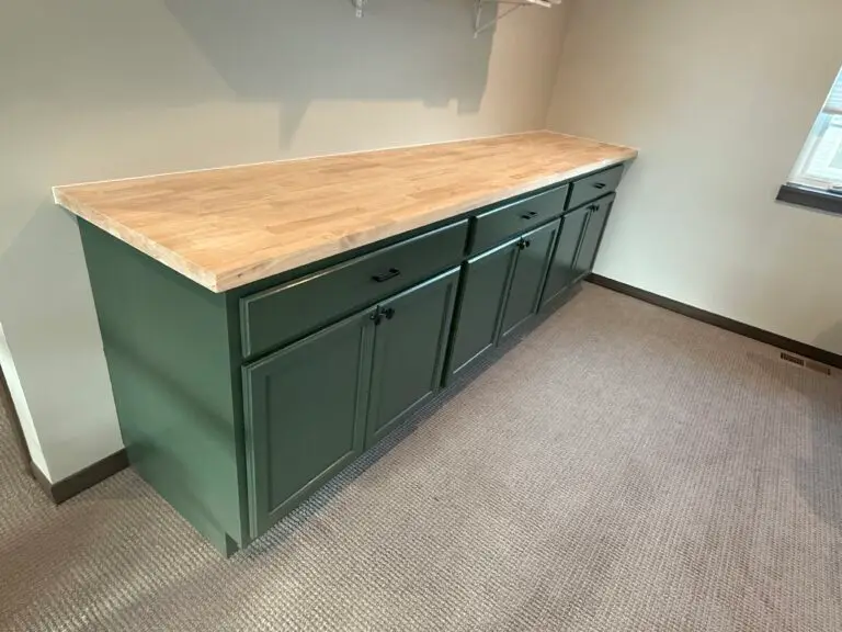 Cabinet Installation with Butcher Block Countertop in Sioux Falls